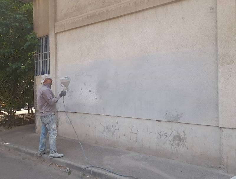 اجرای رنگ آمیزی دیواره و جداره های شهری در سطح ناحیه4