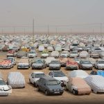 گزارش تصویری‌؛ پارکینگ ۱۱۰ هکتاری مرز شلمچه میزبان عاشقان حسینی