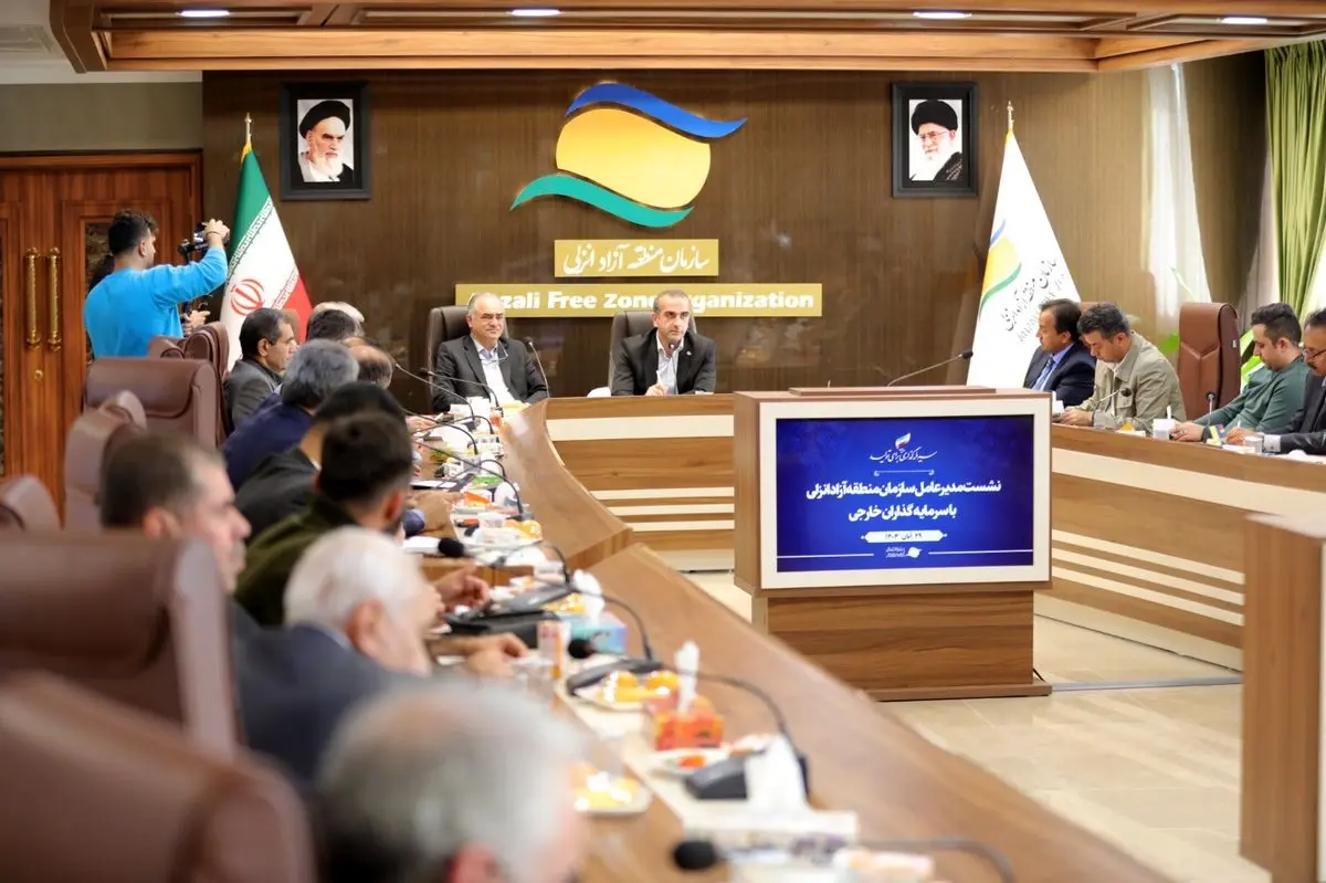 نشست مدیرعامل سازمان منطقه آزاد انزلی با سرمایه‌گذاران خارجی