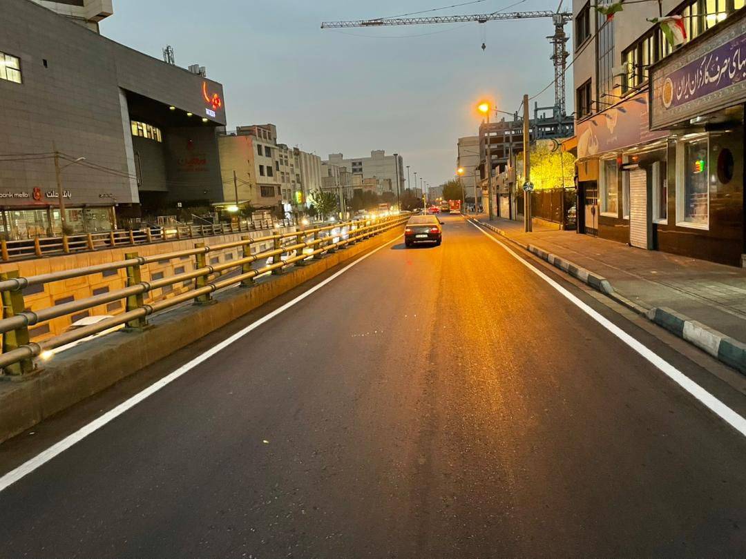 اجرای ۱۴کیلومتر خط کشی محوری در منطقه۹